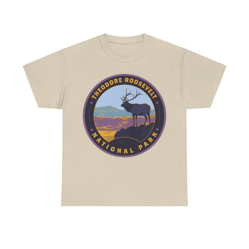 Load image into Gallery viewer, Theodore Roosevelt National Park North Dakota Round Logo T-shirt
