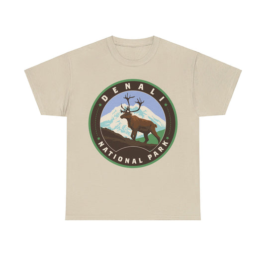 Denali National Park Alaska Round Logo T-shirt