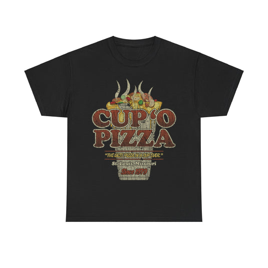 Cup O Pizza St Louis 1979 Restaurant Distressed Print T-shirt