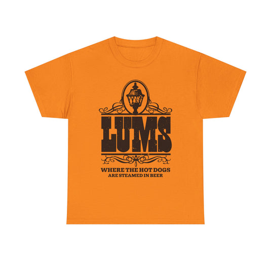 Lums Where Hot Dogs Are Steamed In Beer Vintage Logo T-Shirt