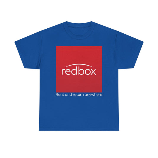 Redbox DVD Movie Rental Kiosk Red Square Logo Nostalgic T-shirt