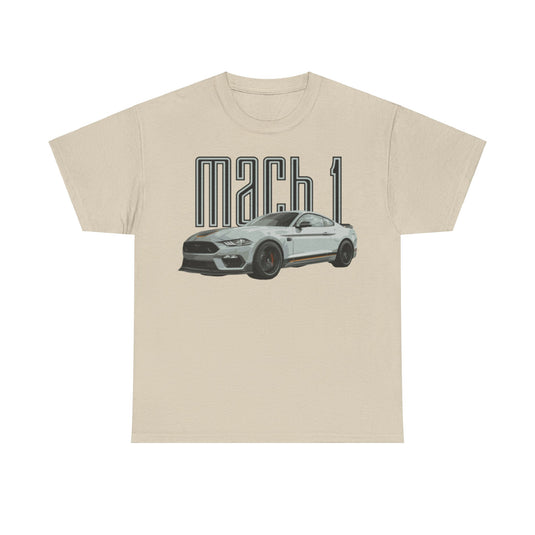 Ford Mustang Mach 1 Car Distressed Print T-shirt