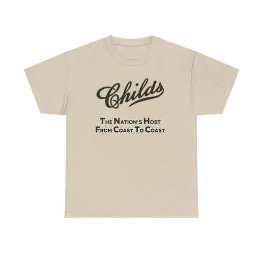 Childs Restaurants T-Shirt - American Casual Dining Industry Defunct Logo Tee