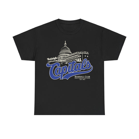 Raleigh Capitals Nostalgic Retro Baseball Team T-shirt