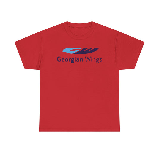 Georgian Wings Airlines Retro Logo T-Shirt Rare Aviation