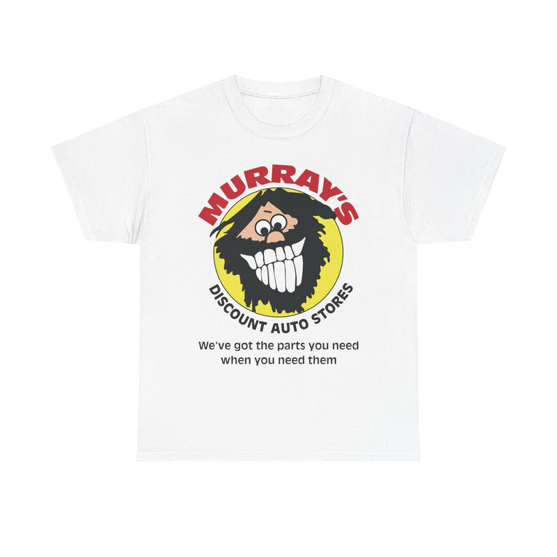 Load image into Gallery viewer, Murray's Discount Auto Stores Bearded Mascot We've Got The Parts T-shirt
