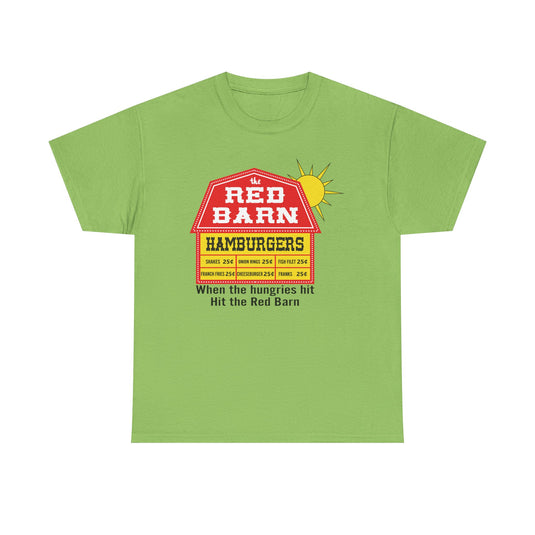 Red Barn Hamburgers Vintage Fast Food Logo Classic Chain Restaurant T-Shirt