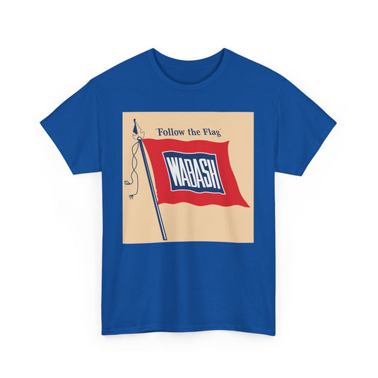 Wabash Follow The Flag Vintage Railroad Logo Train T-Shirt