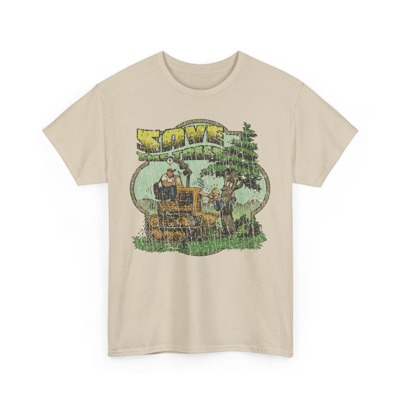 Load image into Gallery viewer, Save The Trees 1973 Chipko Environmentalist Political Movement Cartoon T-shirt
