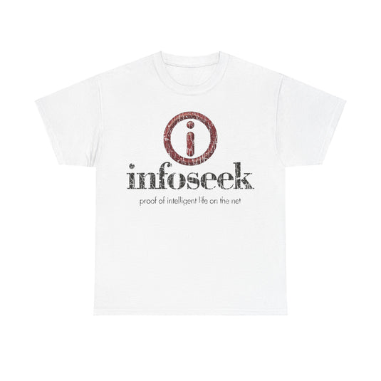 Infoseek Website Logo 1994 Distressed Print T-shirt
