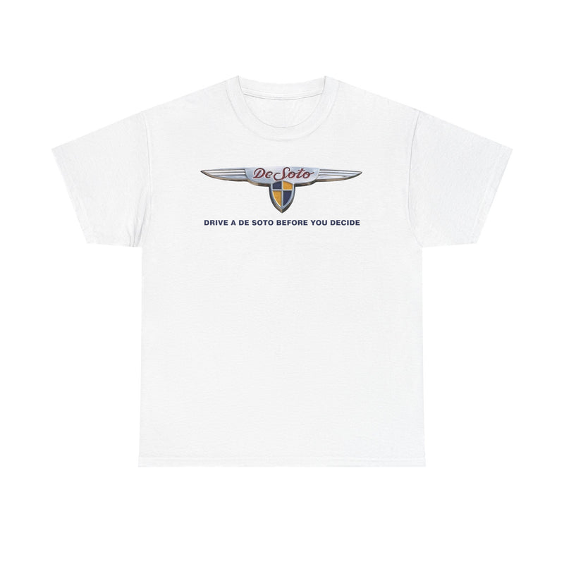 Load image into Gallery viewer, DeSoto Drive Before You Decide Chrome Wing Emblem T-shirt
