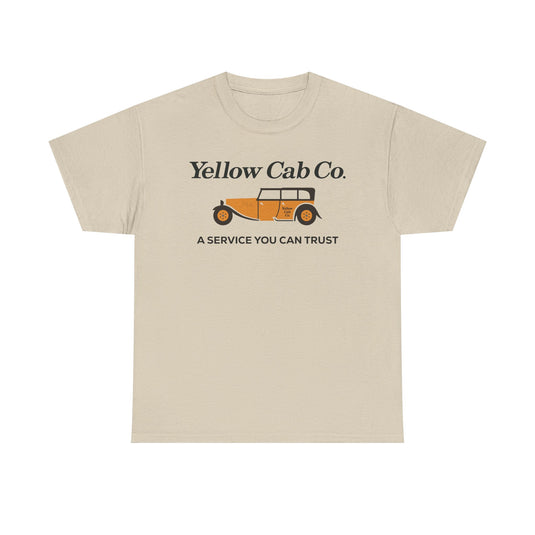 Yellow Cab Co A Service You Can Trust Vintage Taxi Logo Retro T-shirt
