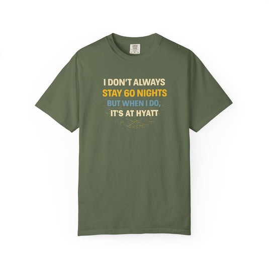 Hyatt 60 Nights Credit Card Points Miles Travel T-shirt