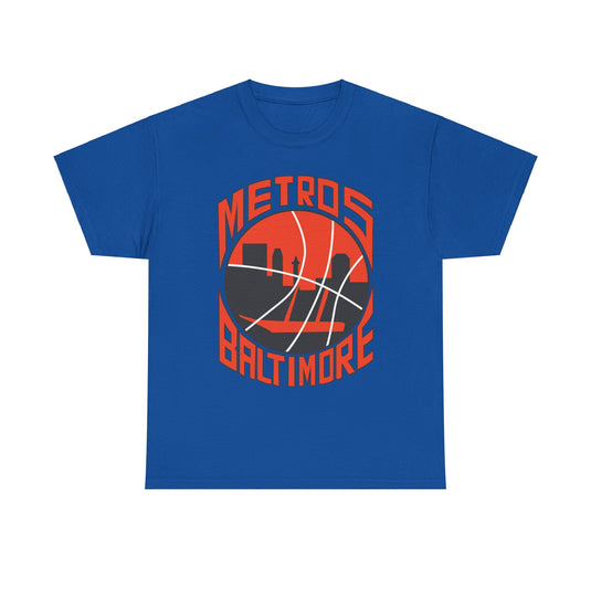 Baltimore Metros Maryland Continental Basketball Association 1978-1979 T-shirt