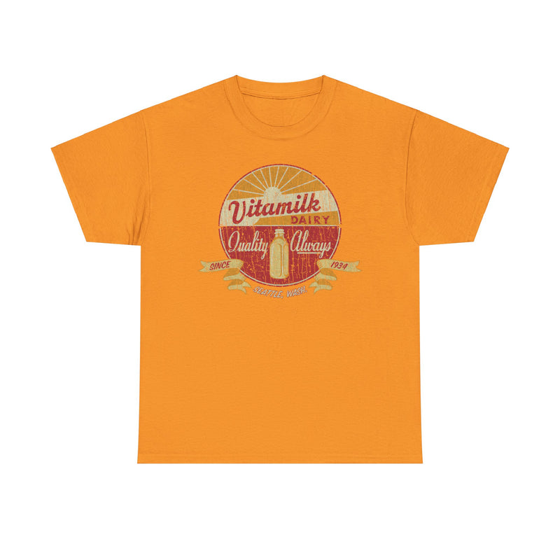 Load image into Gallery viewer, Vitamilk Dairy Seattle Washington 1934 Quality Always Milk Company Logo T-shirt
