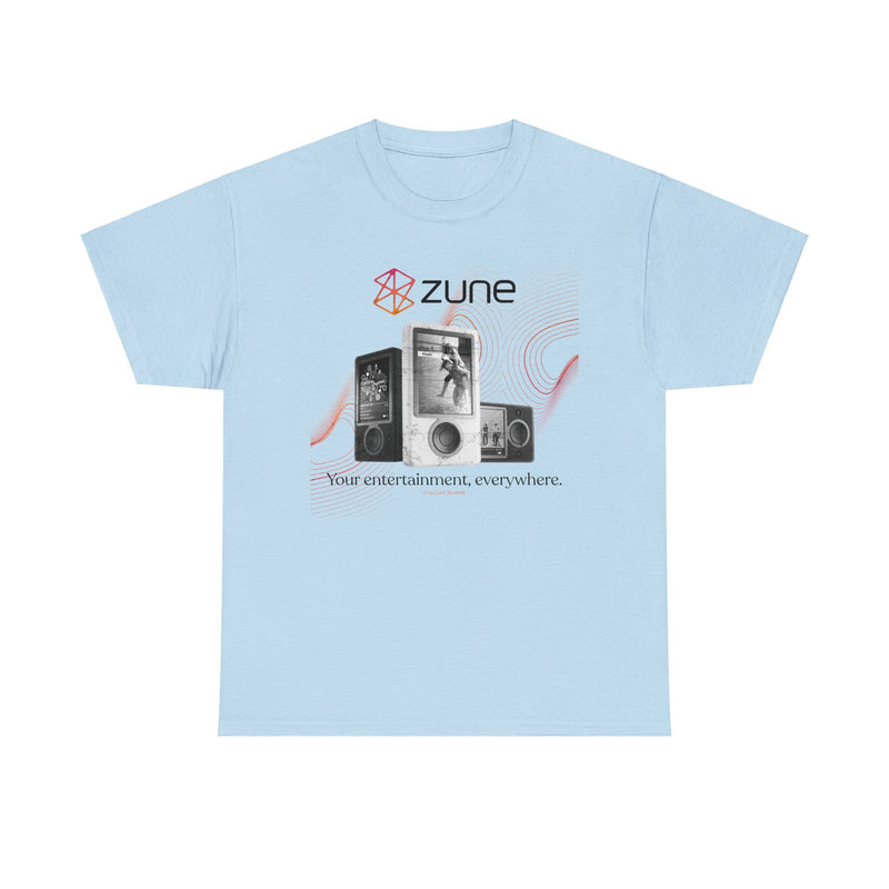 Load image into Gallery viewer, Zune Early Digital Music Player Nostalgic Tribute T-shirt
