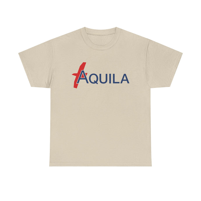Aquila Italian Airline Red Blue Modern Logo Aviation History T-shirt