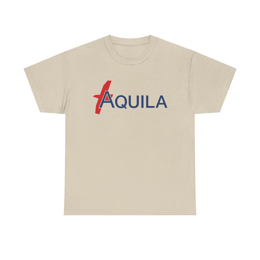 Aquila Italian Airline Red Blue Modern Logo Aviation History T-shirt