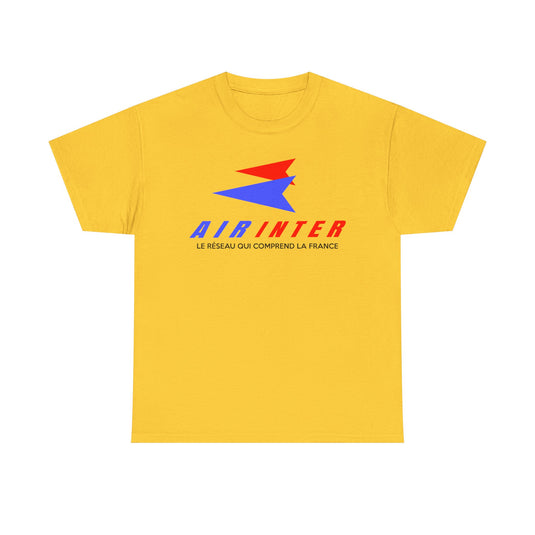 Air Inter Le Réseau Qui Comprend La France Airline Logo T-shirt