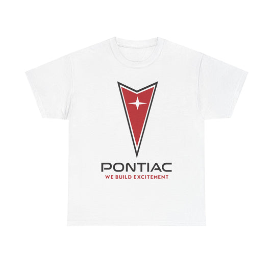 Pontiac We Build Excitement Red Arrow Star Logo Classic T-shirt