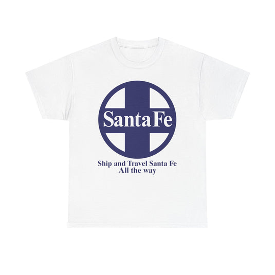 Santa Fe Cross Logo Ship Travel Railroad Vintage Train T-Shirt