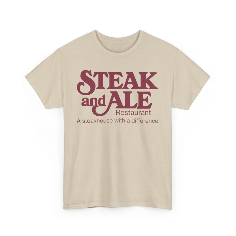 Load image into Gallery viewer, Steak and Ale Restaurant Vintage Steakhouse Logo Classic Dining T-Shirt
