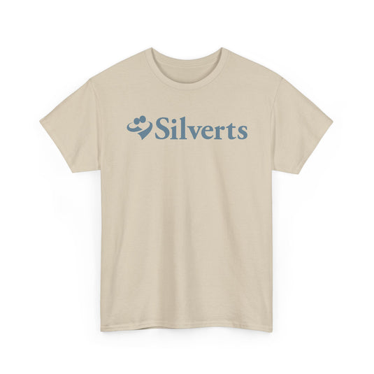 Silverts T-Shirt Blue Senior Care Adaptive Clothing Brand Logo Tee