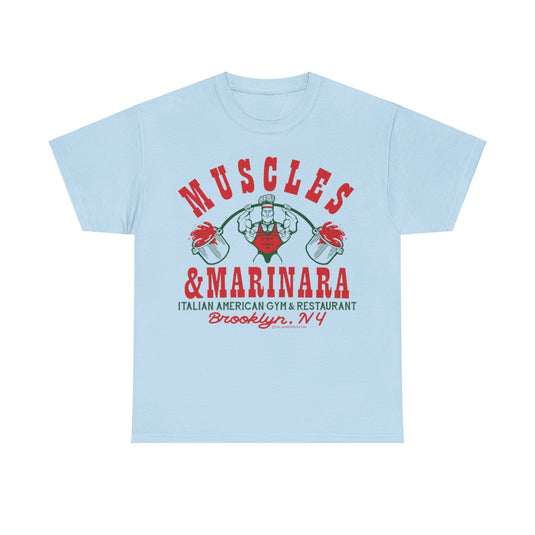 Muscles Marinara New York Italian American Gym Restaurant T-shirt