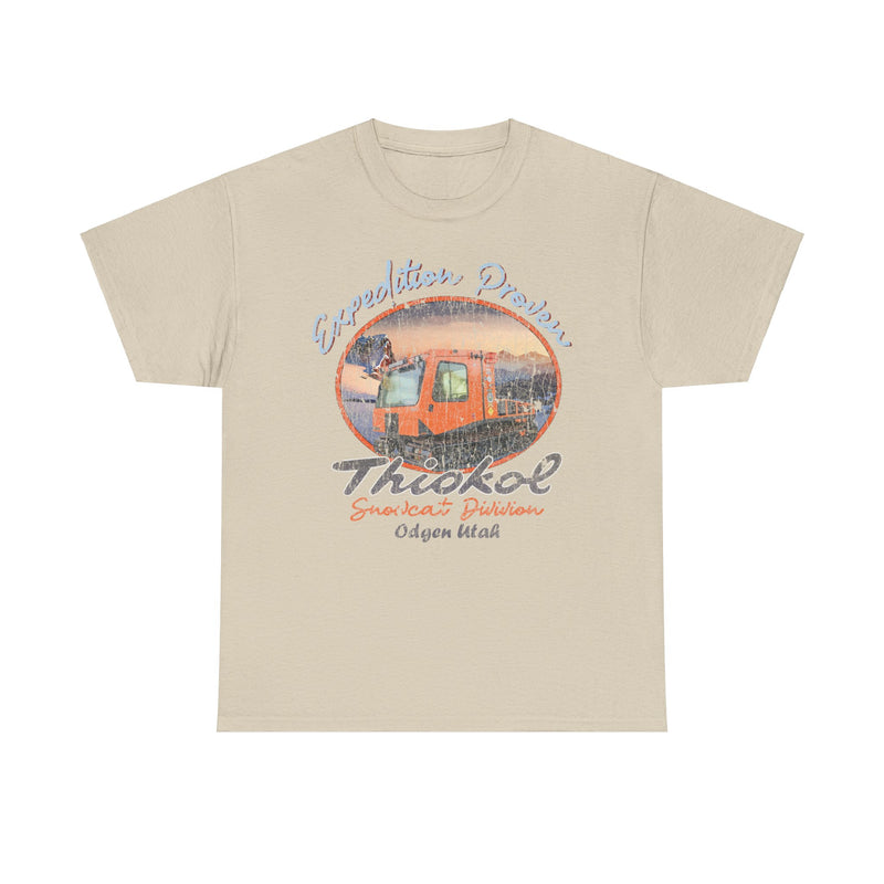 Load image into Gallery viewer, Thiokol Snowcat Division 1929 Ogden Utah Expedition Proven Snowmobile T-shirt
