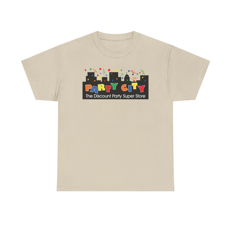 Load image into Gallery viewer, Party City T-Shirt Bankrupt Party Supply Store Vintage Logo Tee
