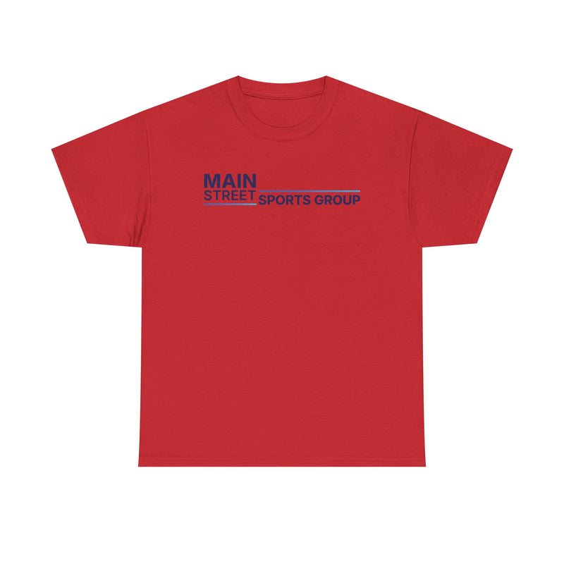Load image into Gallery viewer, Main Street Sports Group T-Shirt Athletic Company Logo Blue Tee
