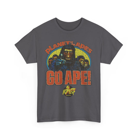 Planet of the Apes Go Ape Power Records Nostalgic T-shirt