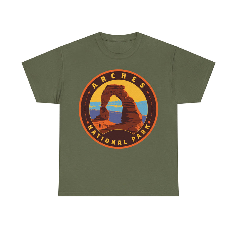 Load image into Gallery viewer, Arches National Park Utah Round Logo T-shirt
