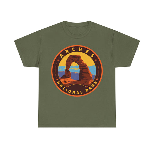 Arches National Park Utah Round Logo T-shirt