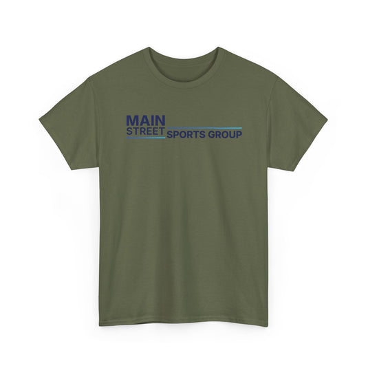 Main Street Sports Group T-Shirt Athletic Company Logo Blue Tee