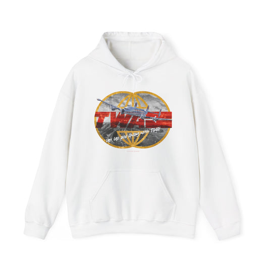 TWA Transworld Airline Up Up and Away Nostalgic Logo Pullover Hoody
