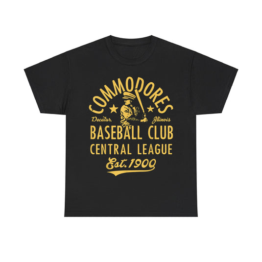 Decatur Commodores Est 1900 Illinois Baseball T-shirt