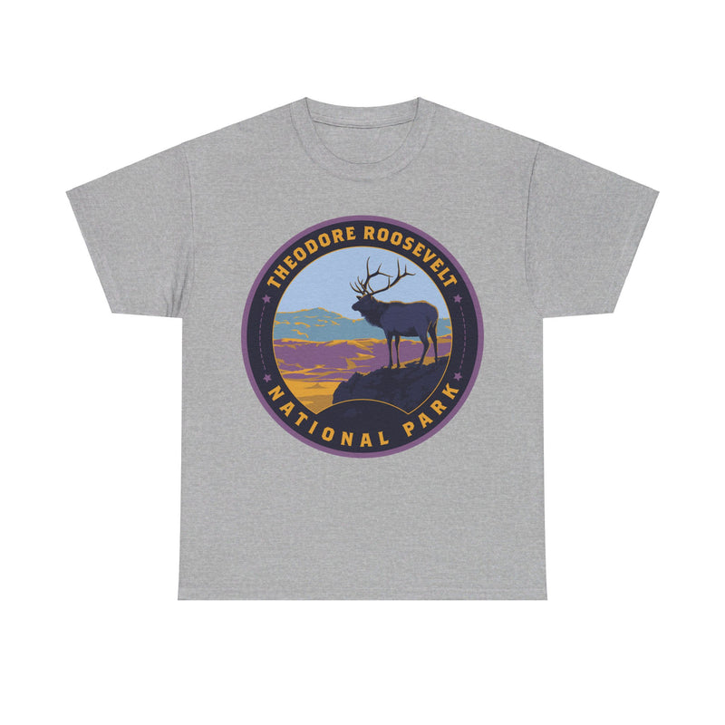 Load image into Gallery viewer, Theodore Roosevelt National Park North Dakota Round Logo T-shirt
