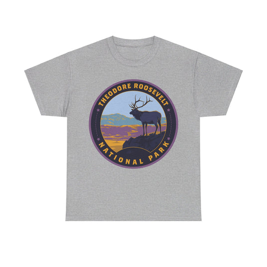 Theodore Roosevelt National Park North Dakota Round Logo T-shirt