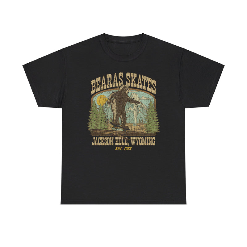 Load image into Gallery viewer, Bearas Skates Est 1983 Jackson Hole Wyoming T-shirt
