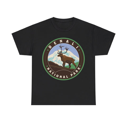 Denali National Park Alaska Round Logo T-shirt