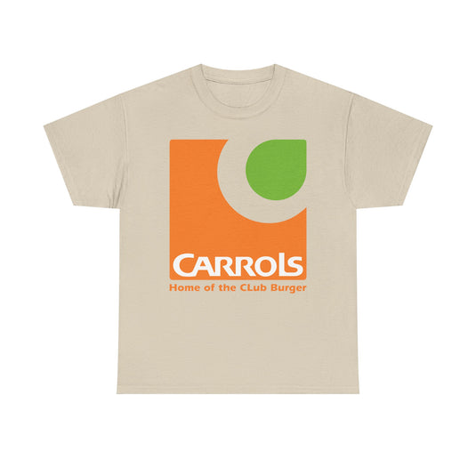 Carrols Home of Club Burger Vintage Classic Chain Restaurant Logo T-Shirt