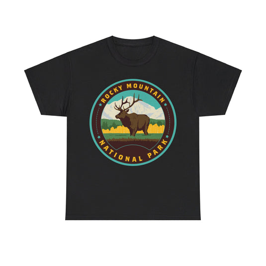 Rocky Mountain National Park Colorado Round Logo T-shirt