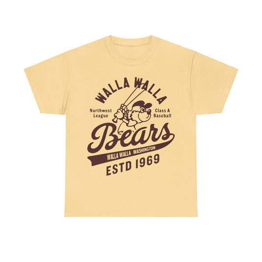 Walla Walla Bears Nostalgic Retro Baseball Team T-shirt