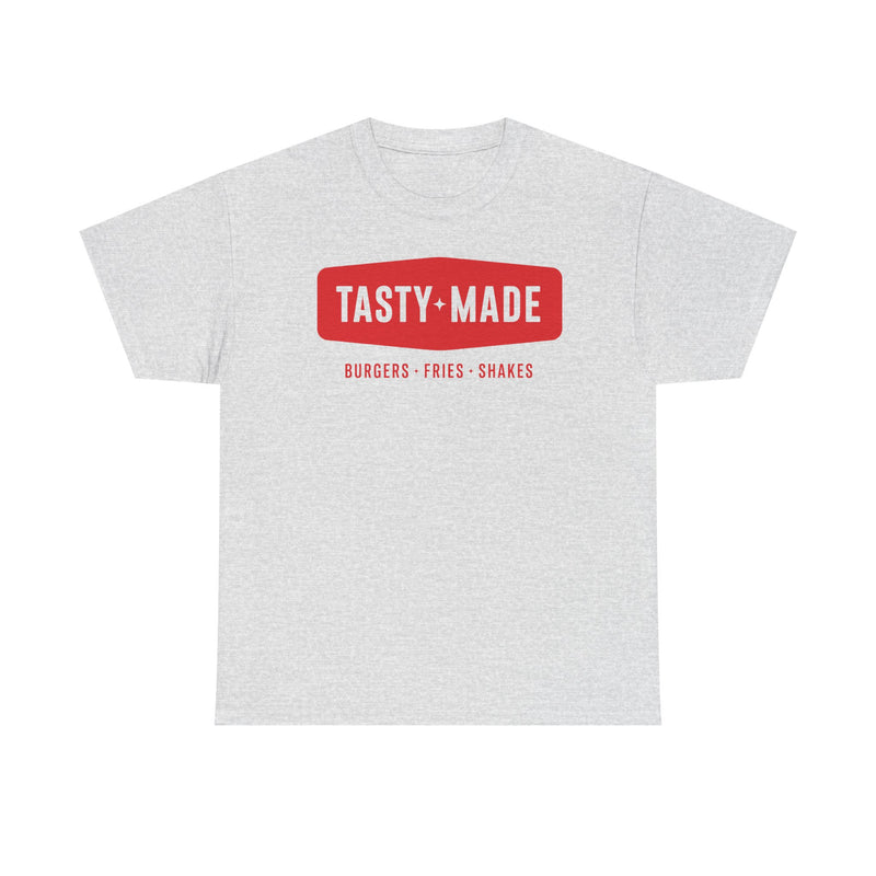 Load image into Gallery viewer, Tasty Made T-Shirt - Burger Restaurant Industry Defunct Logo Tee
