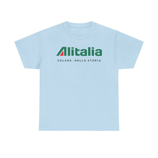 Alitalia Volare Nella Storia Vintage Italian Airline Logo Aviation T-shirt