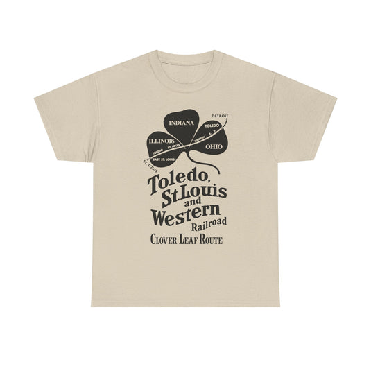 Toledo St Louis Western Clover Leaf Route Railroad Logo T-Shirt