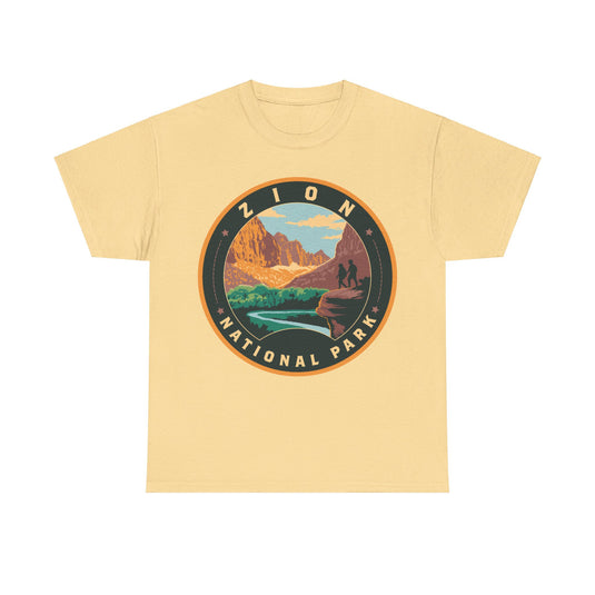 Zion National Park Utah Round Logo T-shirt