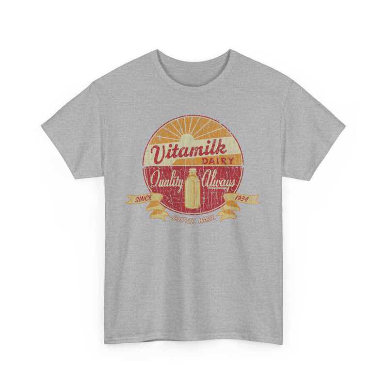 Load image into Gallery viewer, Vitamilk Dairy Seattle Washington 1934 Quality Always Milk Company Logo T-shirt
