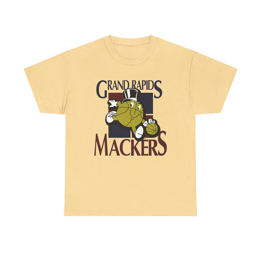 Grand Rapids Mackers Michigan CBA Basketball 1994-1996 T-shirt